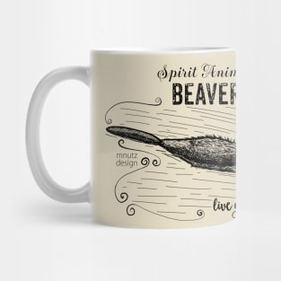 Spirit animal Beaver black Mug
